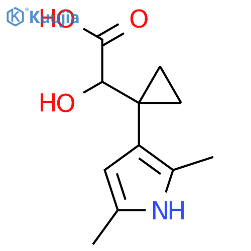 2-1-(2,5-dimethyl-1H-pyrrol-3-yl)cyclopropyl-2-hydroxyacetic acid structure
