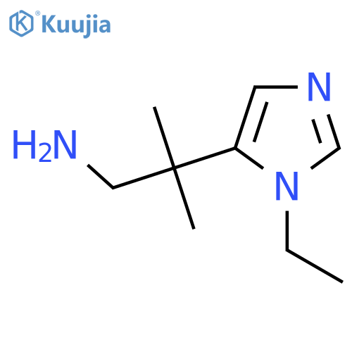 2-(1-ethyl-1H-imidazol-5-yl)-2-methylpropan-1-amine structure