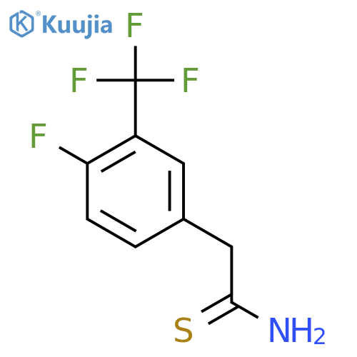 2-4-fluoro-3-(trifluoromethyl)phenylethanethioamide structure