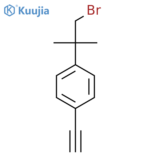 1-(1-bromo-2-methylpropan-2-yl)-4-ethynylbenzene structure