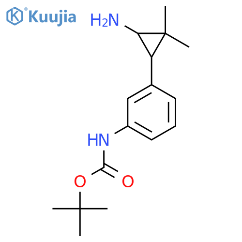 tert-butyl N-3-(3-amino-2,2-dimethylcyclopropyl)phenylcarbamate structure