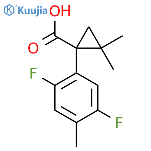 1-(2,5-difluoro-4-methylphenyl)-2,2-dimethylcyclopropane-1-carboxylic acid structure