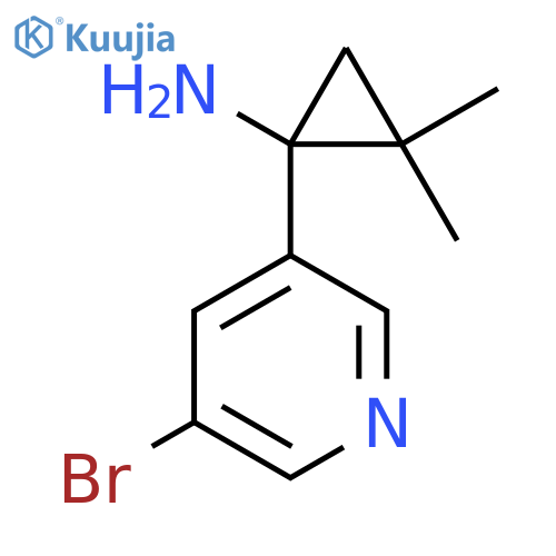 1-(5-bromopyridin-3-yl)-2,2-dimethylcyclopropan-1-amine structure