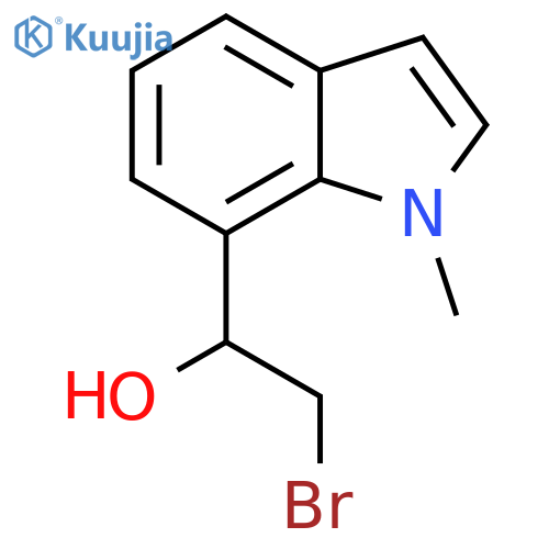 2-bromo-1-(1-methyl-1H-indol-7-yl)ethan-1-ol structure