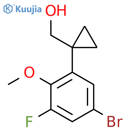 1-(5-bromo-3-fluoro-2-methoxyphenyl)cyclopropylmethanol structure