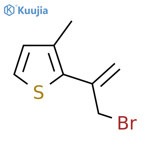 2-(3-bromoprop-1-en-2-yl)-3-methylthiophene structure