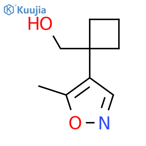1-(5-methyl-1,2-oxazol-4-yl)cyclobutylmethanol structure