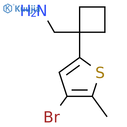 1-(4-bromo-5-methylthiophen-2-yl)cyclobutylmethanamine structure