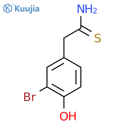 2-(3-bromo-4-hydroxyphenyl)ethanethioamide structure
