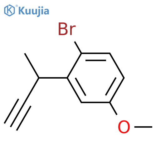 1-bromo-2-(but-3-yn-2-yl)-4-methoxybenzene structure