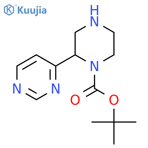tert-butyl 2-(pyrimidin-4-yl)piperazine-1-carboxylate structure