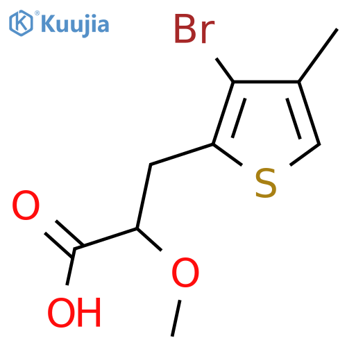 3-(3-bromo-4-methylthiophen-2-yl)-2-methoxypropanoic acid structure