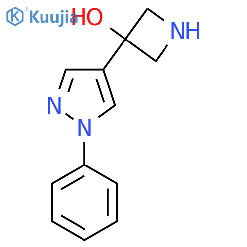 3-(1-phenyl-1H-pyrazol-4-yl)azetidin-3-ol structure