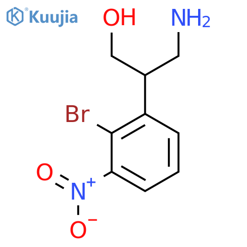 3-amino-2-(2-bromo-3-nitrophenyl)propan-1-ol structure