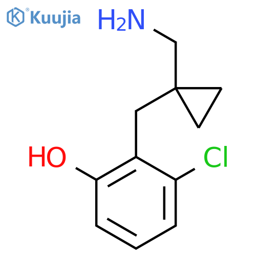 2-{1-(aminomethyl)cyclopropylmethyl}-3-chlorophenol structure