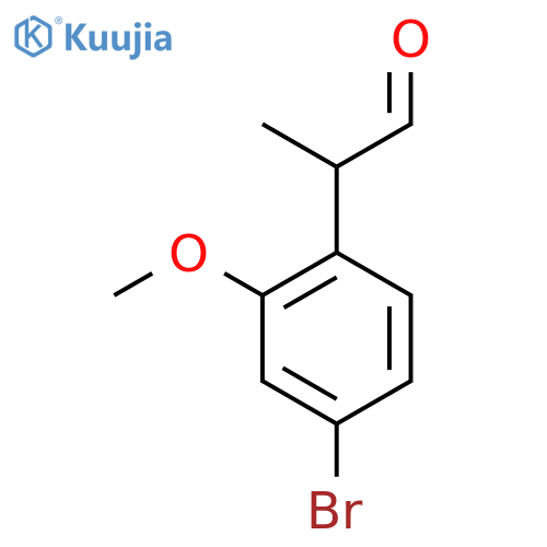 2-(4-bromo-2-methoxyphenyl)propanal structure