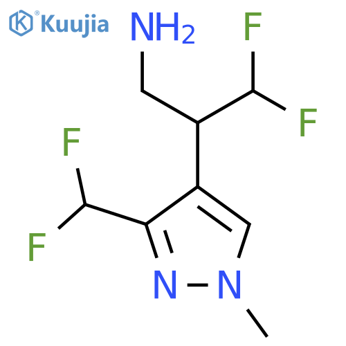 2-3-(difluoromethyl)-1-methyl-1H-pyrazol-4-yl-3,3-difluoropropan-1-amine structure