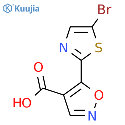 5-(5-bromo-1,3-thiazol-2-yl)-1,2-oxazole-4-carboxylic acid structure