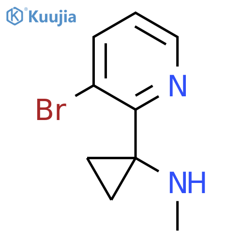 1-(3-bromopyridin-2-yl)-N-methylcyclopropan-1-amine structure