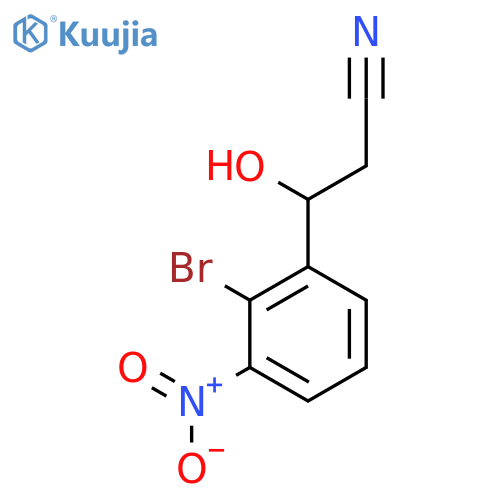 3-(2-bromo-3-nitrophenyl)-3-hydroxypropanenitrile structure
