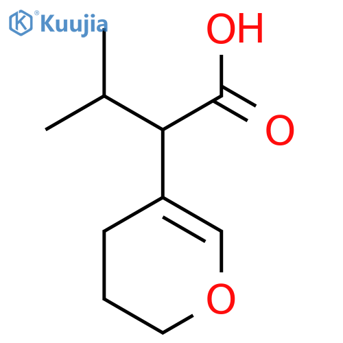2-(3,4-dihydro-2H-pyran-5-yl)-3-methylbutanoic acid structure