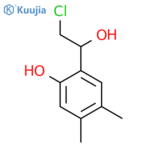 2-(2-chloro-1-hydroxyethyl)-4,5-dimethylphenol structure