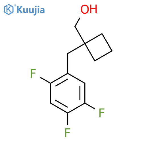 {1-(2,4,5-trifluorophenyl)methylcyclobutyl}methanol structure