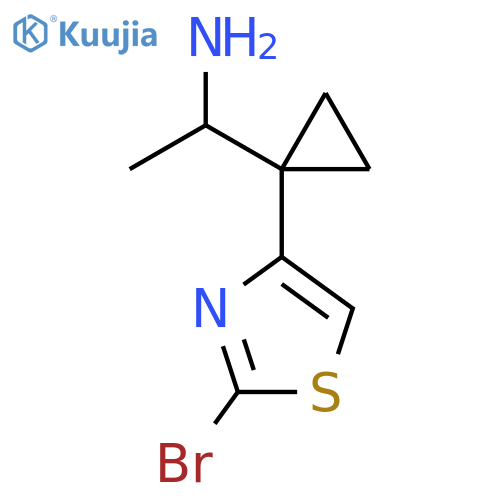 1-1-(2-bromo-1,3-thiazol-4-yl)cyclopropylethan-1-amine structure