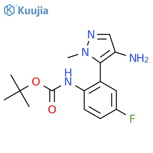 tert-butyl N-2-(4-amino-1-methyl-1H-pyrazol-5-yl)-4-fluorophenylcarbamate structure