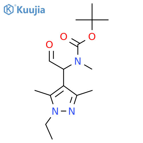 tert-butyl N-1-(1-ethyl-3,5-dimethyl-1H-pyrazol-4-yl)-2-oxoethyl-N-methylcarbamate structure