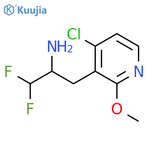 3-(4-chloro-2-methoxypyridin-3-yl)-1,1-difluoropropan-2-amine structure