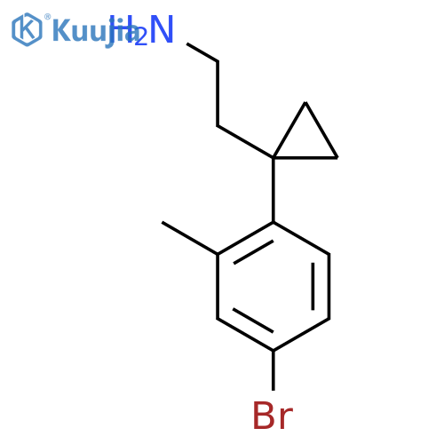 2-1-(4-bromo-2-methylphenyl)cyclopropylethan-1-amine structure