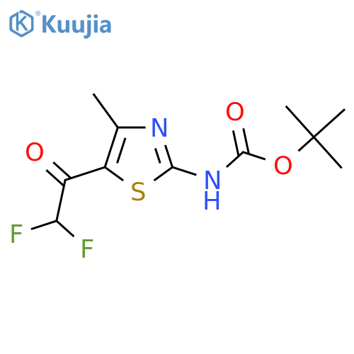 tert-butyl N-5-(2,2-difluoroacetyl)-4-methyl-1,3-thiazol-2-ylcarbamate structure