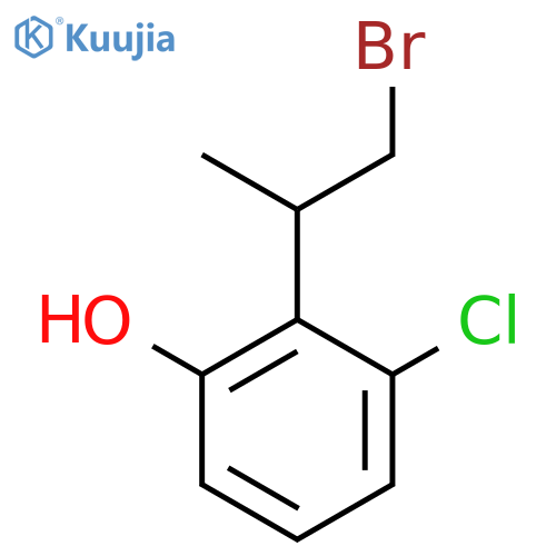 2-(1-bromopropan-2-yl)-3-chlorophenol structure
