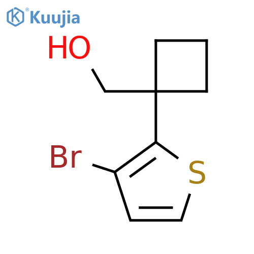 1-(3-bromothiophen-2-yl)cyclobutylmethanol structure