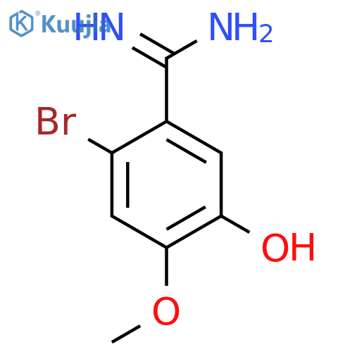 2-bromo-5-hydroxy-4-methoxybenzene-1-carboximidamide structure