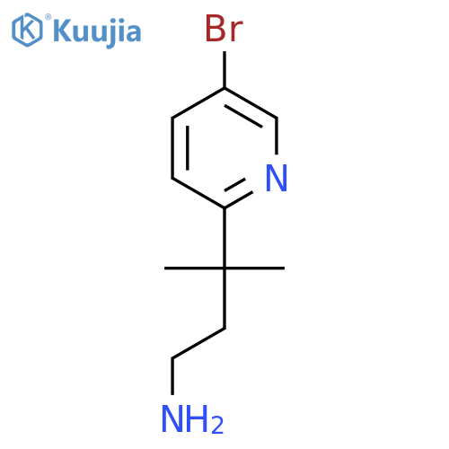 3-(5-bromopyridin-2-yl)-3-methylbutan-1-amine structure