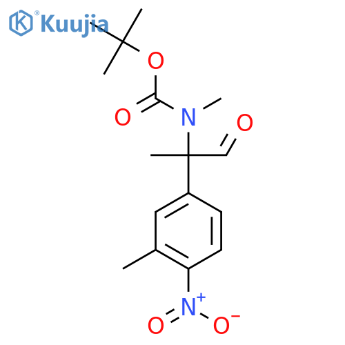 tert-butyl N-methyl-N-2-(3-methyl-4-nitrophenyl)-1-oxopropan-2-ylcarbamate structure