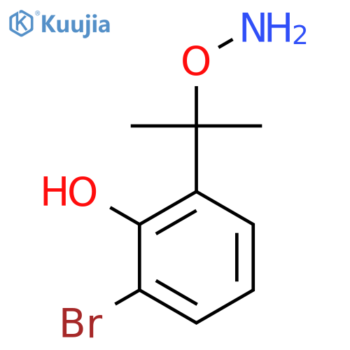 2-2-(aminooxy)propan-2-yl-6-bromophenol structure