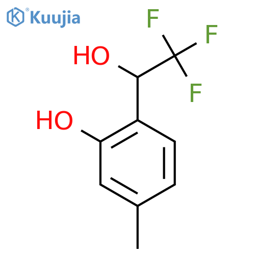 5-methyl-2-(2,2,2-trifluoro-1-hydroxyethyl)phenol structure