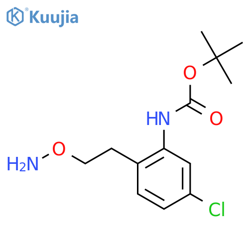 tert-butyl N-{2-2-(aminooxy)ethyl-5-chlorophenyl}carbamate structure
