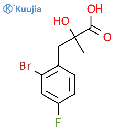 3-(2-bromo-4-fluorophenyl)-2-hydroxy-2-methylpropanoic acid structure