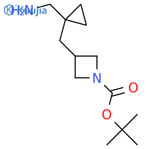 tert-butyl 3-{1-(aminomethyl)cyclopropylmethyl}azetidine-1-carboxylate structure