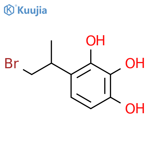 4-(1-bromopropan-2-yl)benzene-1,2,3-triol structure