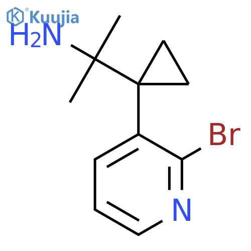 2-1-(2-bromopyridin-3-yl)cyclopropylpropan-2-amine structure
