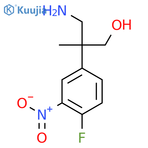 3-amino-2-(4-fluoro-3-nitrophenyl)-2-methylpropan-1-ol structure