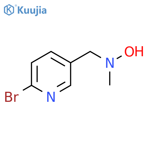 N-(6-bromopyridin-3-yl)methyl-N-methylhydroxylamine structure