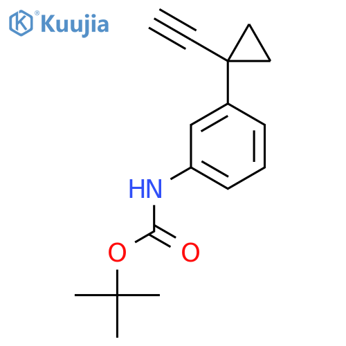 tert-butyl N-3-(1-ethynylcyclopropyl)phenylcarbamate structure