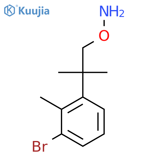 O-2-(3-bromo-2-methylphenyl)-2-methylpropylhydroxylamine structure