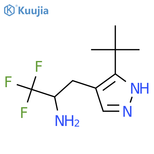3-(3-tert-butyl-1H-pyrazol-4-yl)-1,1,1-trifluoropropan-2-amine structure